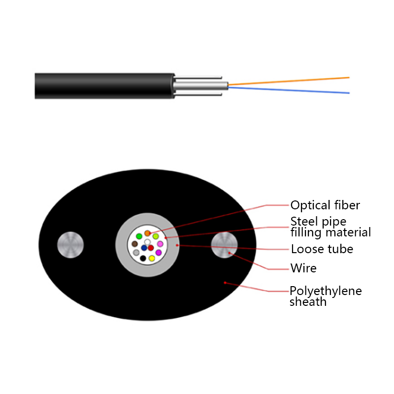 FTTH Normal ev optik kablosu GYXTPY Hava Üflemeli Mikro Kablo